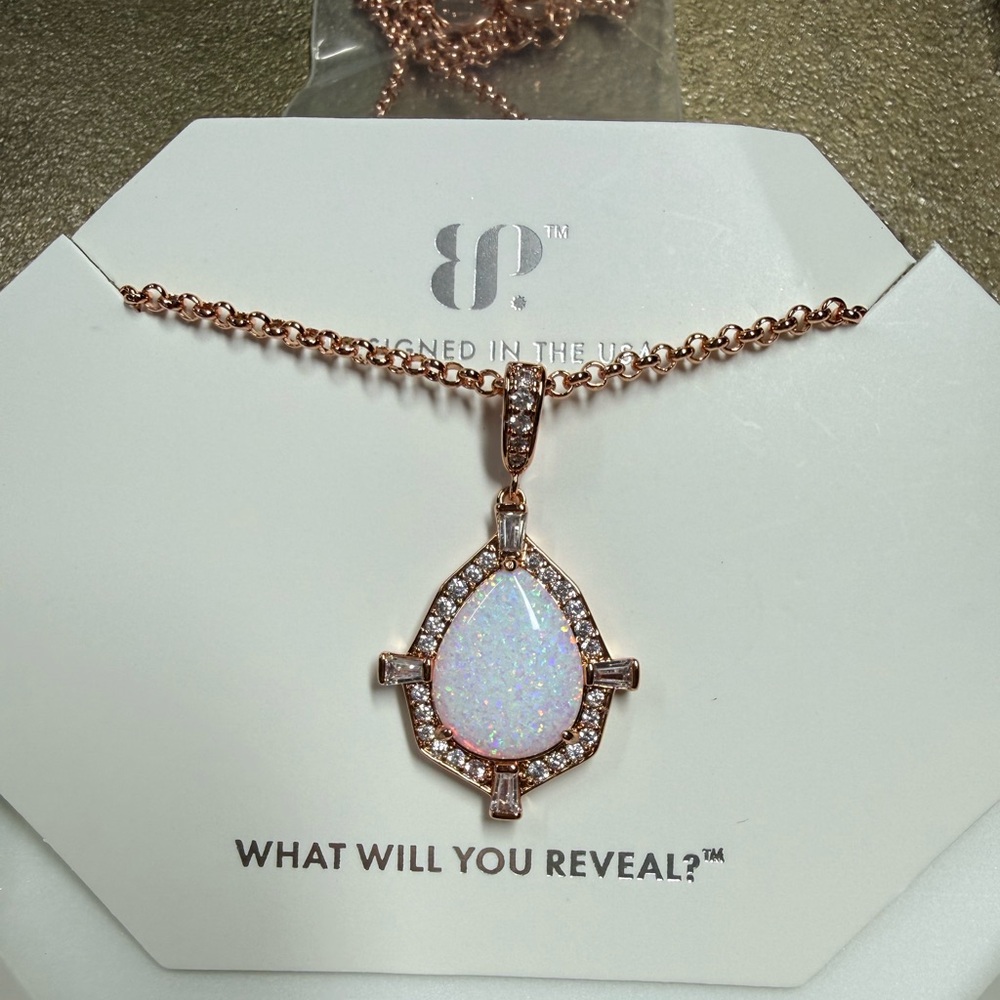 Bomb Party Celestial Bloom Opal Pendant necklace